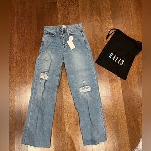 Rails Women's Light Blue Straight Leg Jeans